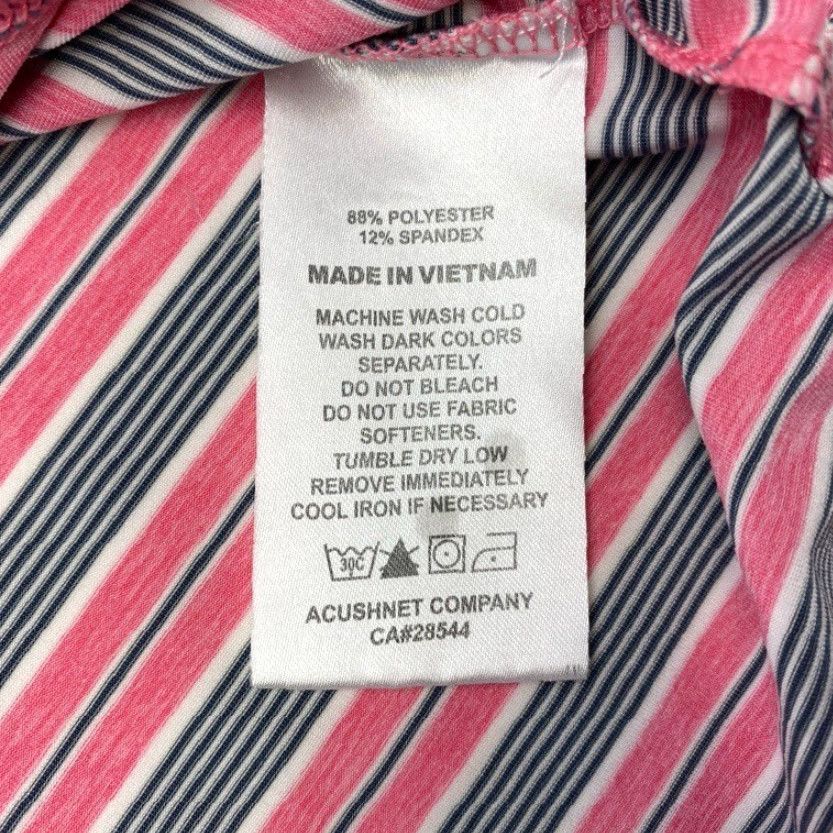 Footjoy FootJoy Polo Shirt Mens XL Striped Pink Black White Multicolor Performance Golf 8597 Size US XL / EU 56 / 4 - 3 Thumbnail
