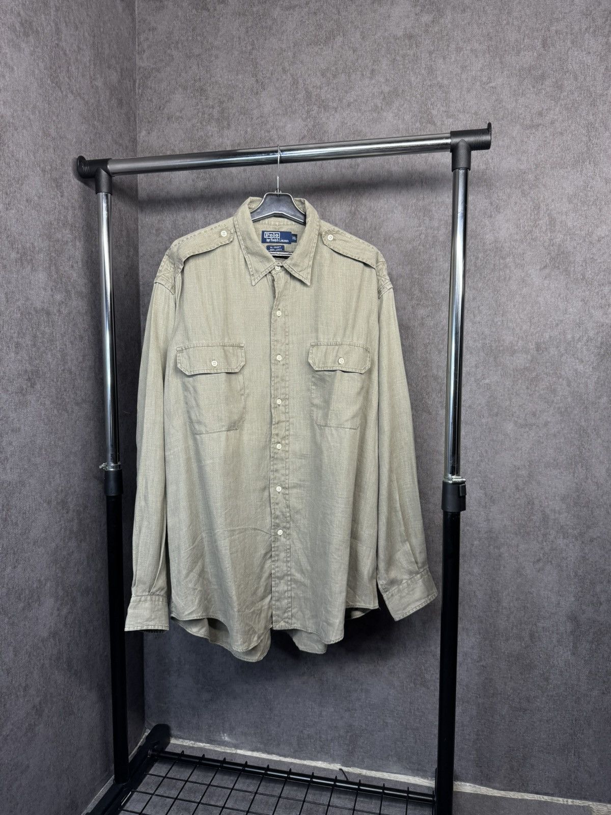 Polo Ralph Lauren × Ralph Lauren × Vintage Crazy Vintage Polo Ralph Lauren linen shirt 90s Size US XL / EU 56 / 4 - 1 Thumbnail
