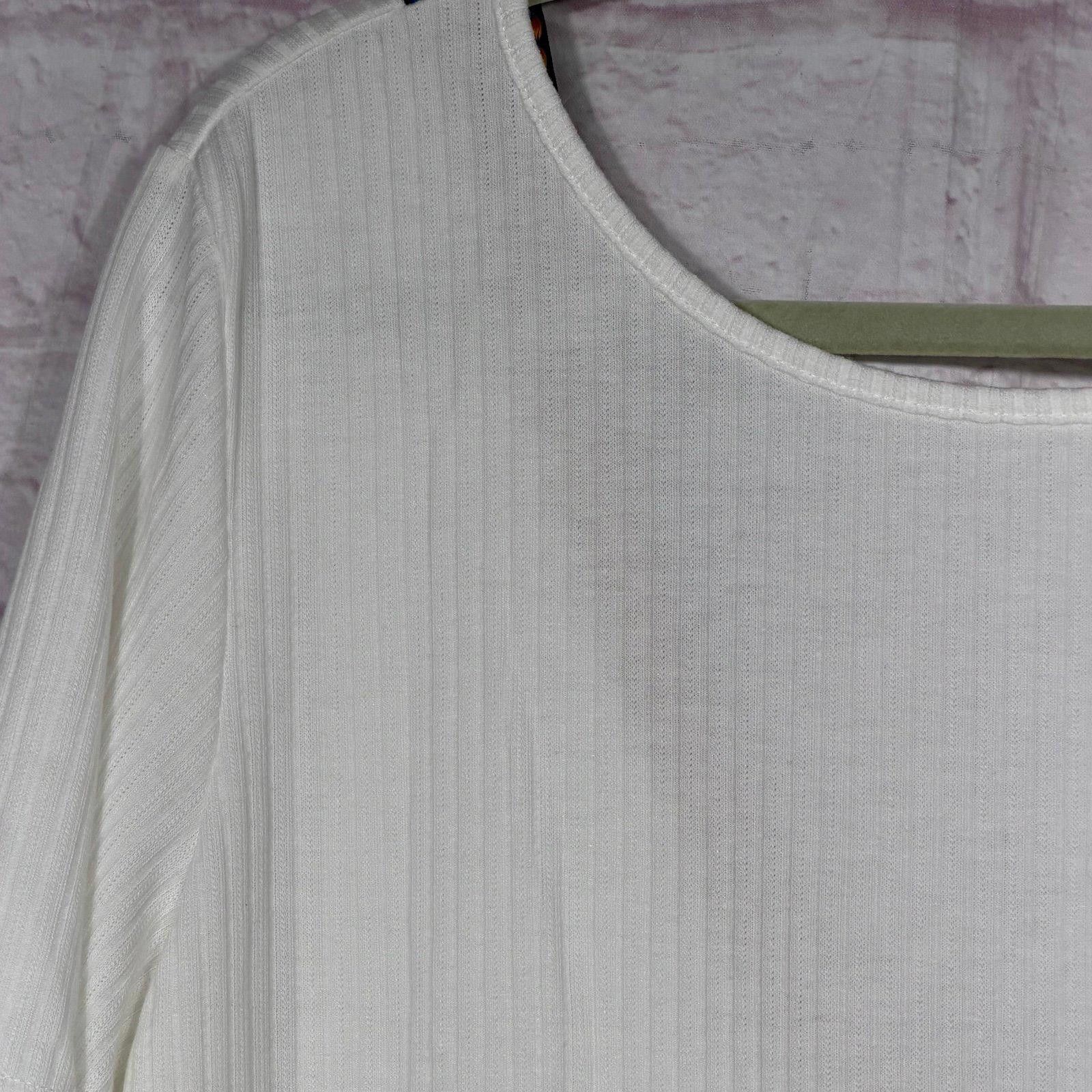Other Cupshe Large White Short Sleeve Top with Colorful Strap NWT Size L / US 10 / IT 46 - 2 Thumbnail