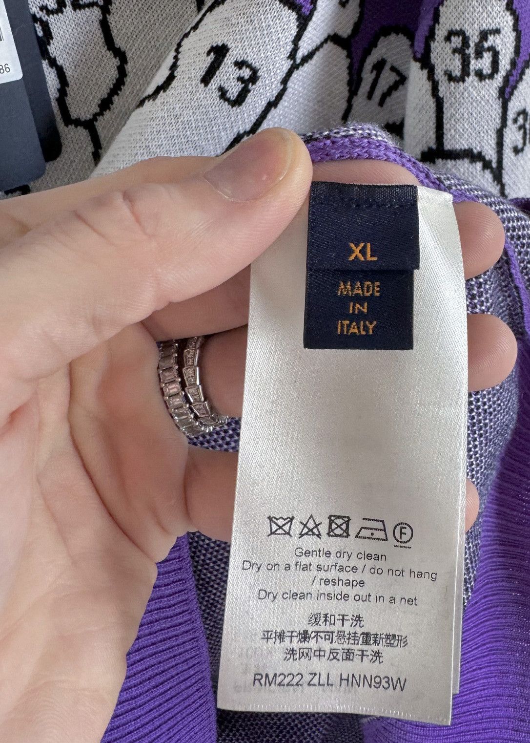Louis Vuitton Louis Vuitton SS20 Studio Jacquard Purple Wool Sweater Size US XL / EU 56 / 4 - 8 Thumbnail