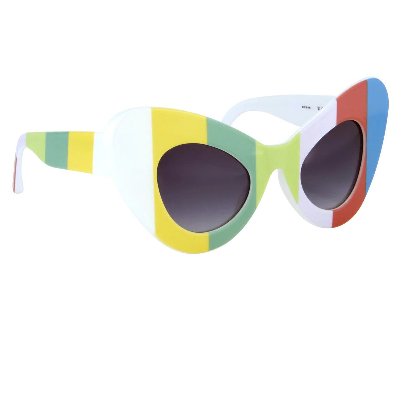 Jeremy Scott Jeremy Scott Sunglasses Cat Eye Multicoloured Bars and Grey Size ONE SIZE - 7 Thumbnail