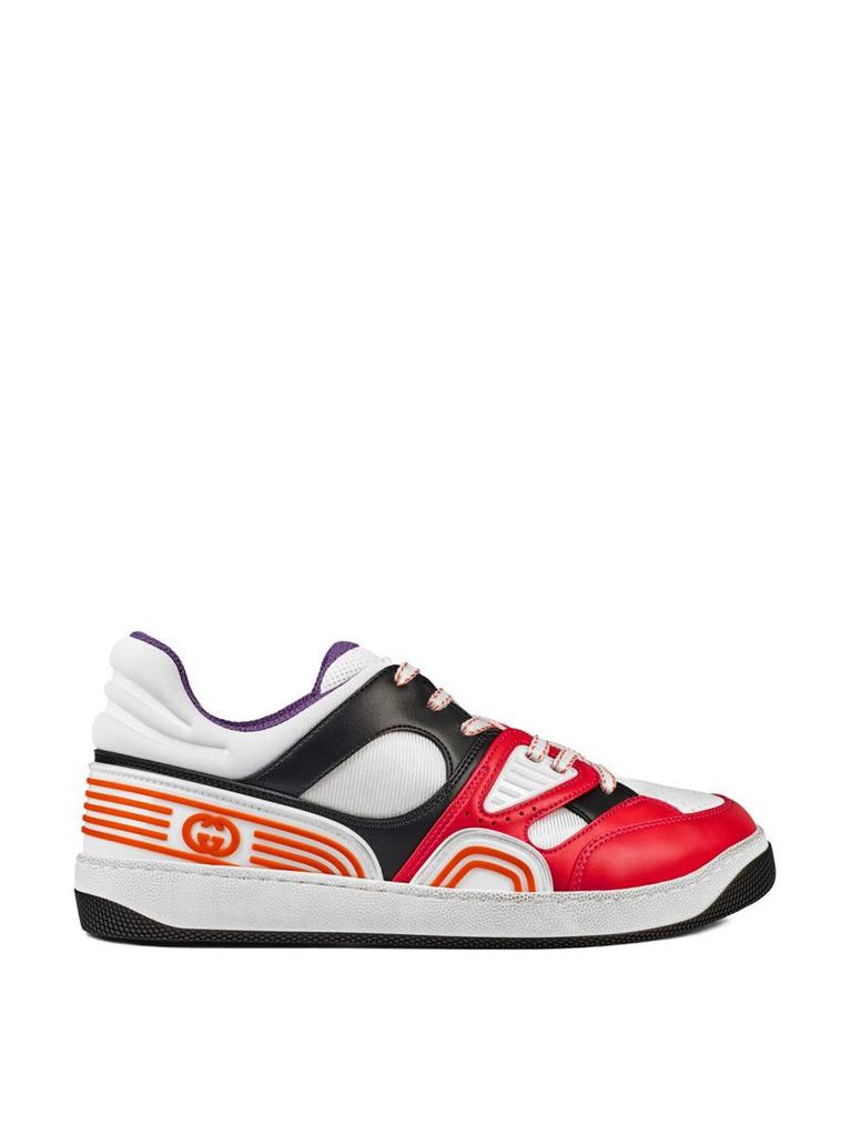 image of Gucci Demetra Basket Low Sneakers in White, Men's (Size 12)