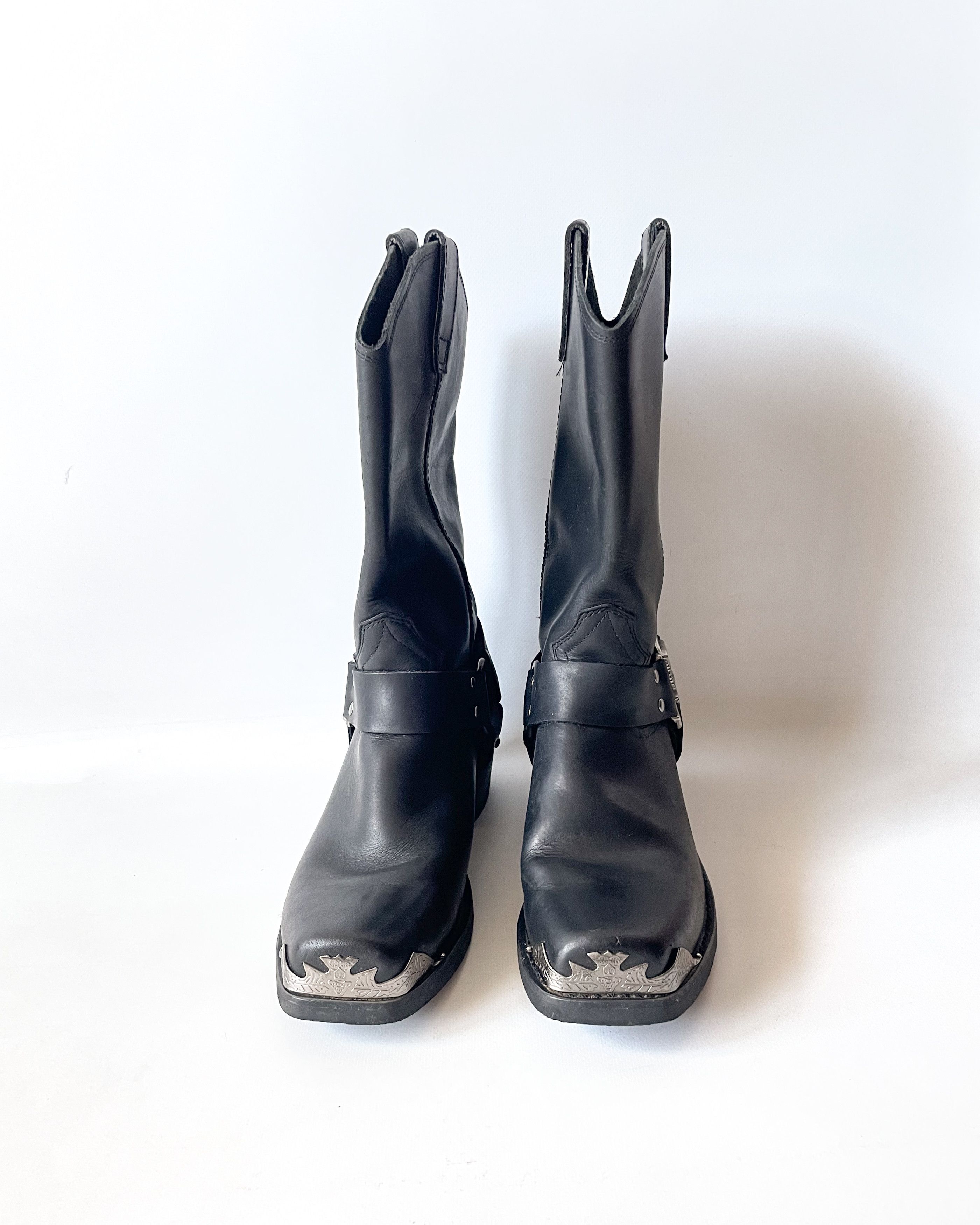 Vintage Vintage Grinders Leather Biker Boots Size US 9 / EU 42 - 4 Thumbnail
