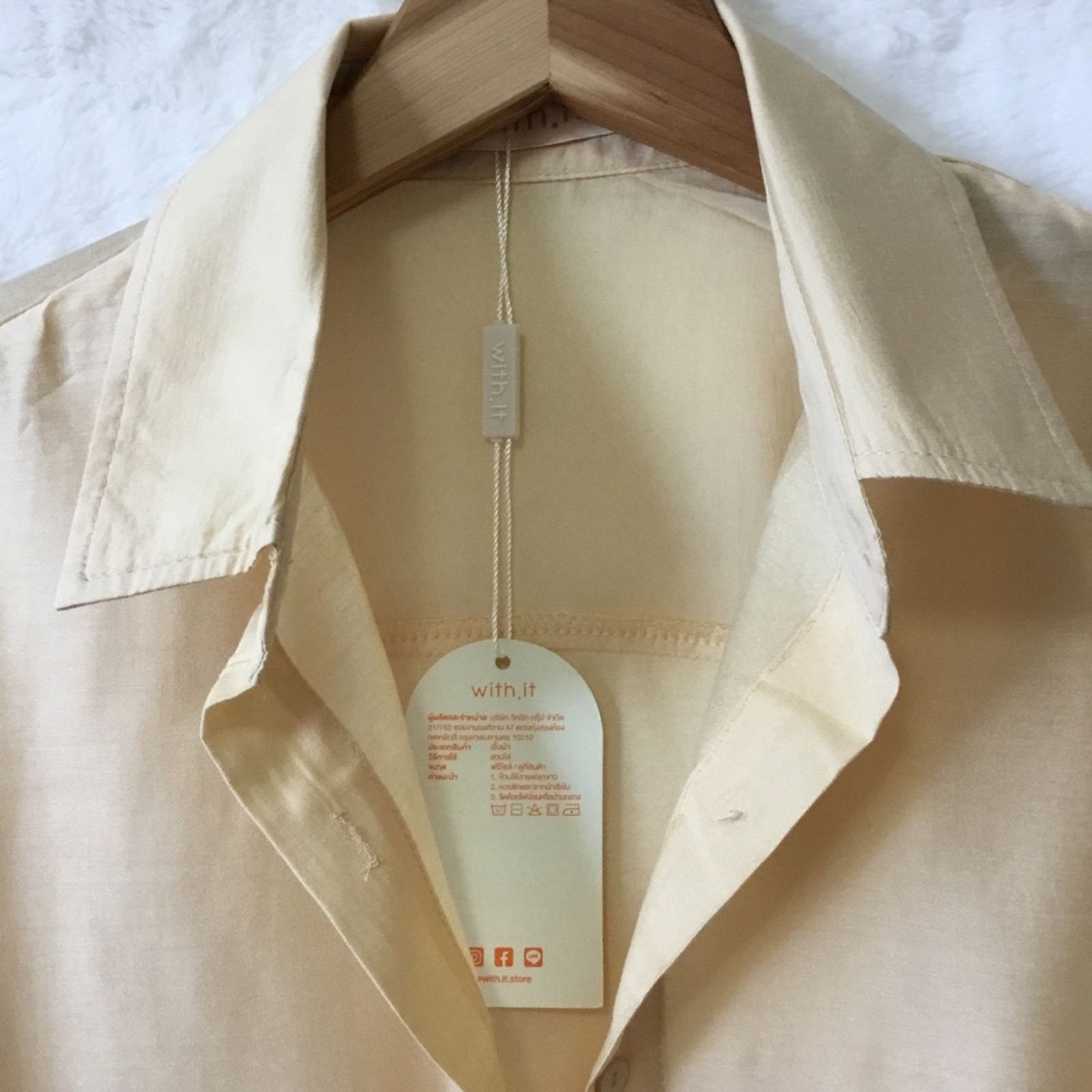 Other With.It Yellow Long-Sleeve Button Shirt Size ONE SIZE - 7 Thumbnail