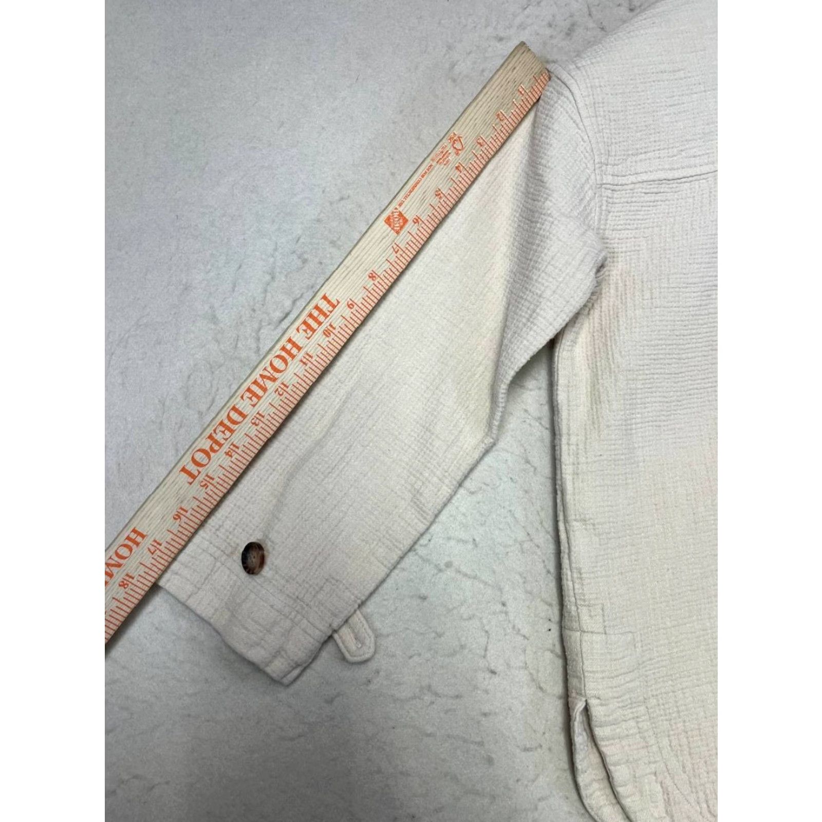 Madewell Madewell Shirt Jacket Womens XS Beige Button-Up Long Sleeve Collared Knit Cotton Casual Wrapper? Size XS / US 0-2 / IT 36-38 - 3 Thumbnail