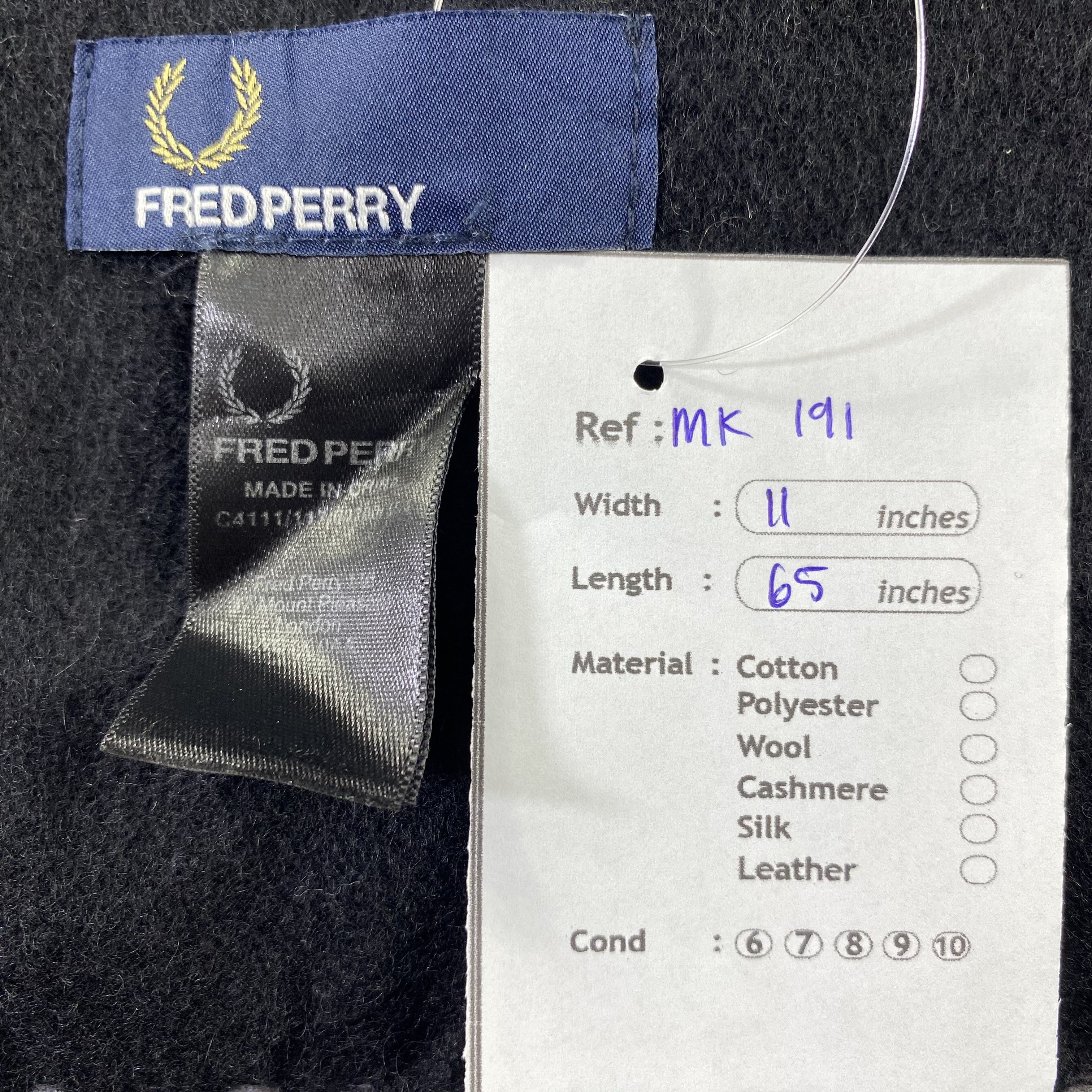 Fred Perry Fred Perry Cashmere Scarf / Muffler / Neckwear Size ONE SIZE - 8 Thumbnail