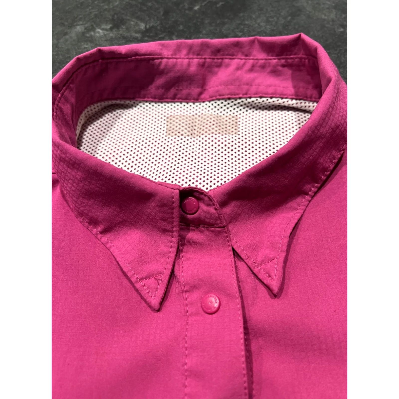 Pinko Columbia Shirt Pink L Button-Up Short Sleeve Collared Casual Outdoor Women's Regular Button Front Vented Size L / US 10 / IT 46 - 5 Thumbnail