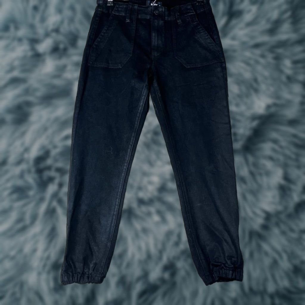 Paige Paige Jeans Jogger Pants Womens 27 Black Fog Luxe Coating Denim Size 27" / US 4 / IT 40 - 1 Thumbnail