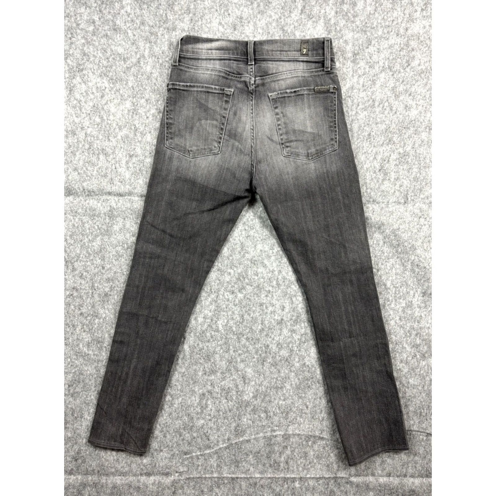 7 For All Mankind 7 For All Mankind Paxtyn Jeans Slim Black Distressed Denim 7 For All Mankind Mens Jeans 28 Regular 33 In Inseam 5-Pocket Straight Modern Fit Mens Size US 28 / EU 44 - 2 Thumbnail