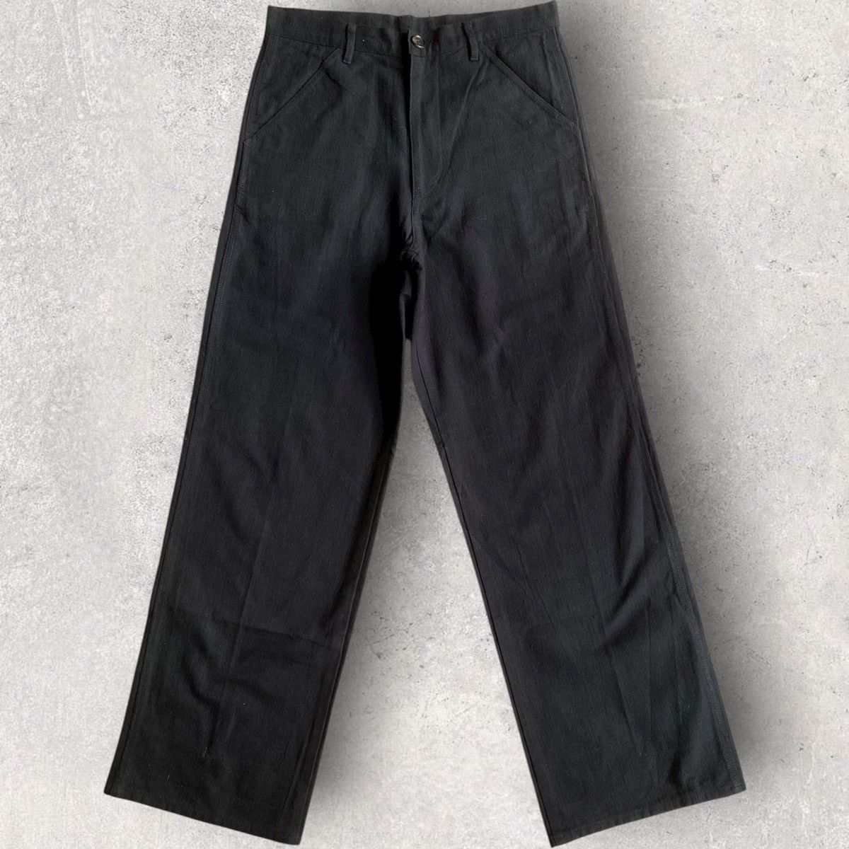 Comme des Garcons Homme Plus Vintage 1997 Woven Cotton Wide Leg Pants Size US 32 / EU 48 - 3 Thumbnail