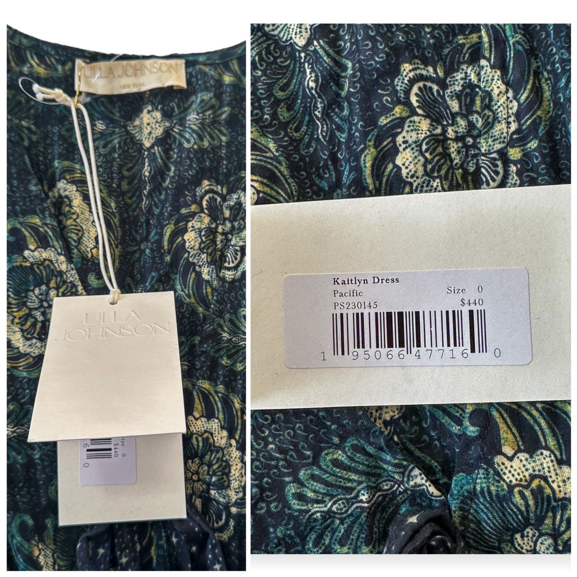 Ulla Johnson Ulla Johnson Kaitlyn Dress in Pacific, Size 0, Blue/green, N Size XS / US 0-2 / IT 36-38 - 6 Thumbnail