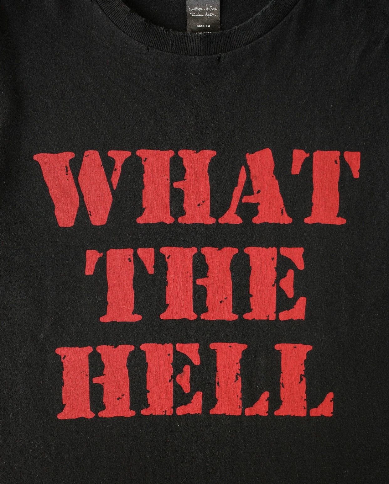 Number (N)ine NUMBER (N)INE “WHAT THE HELL” SS06 TEE SHIRT Size US L / EU 52-54 / 3 - 3 Thumbnail