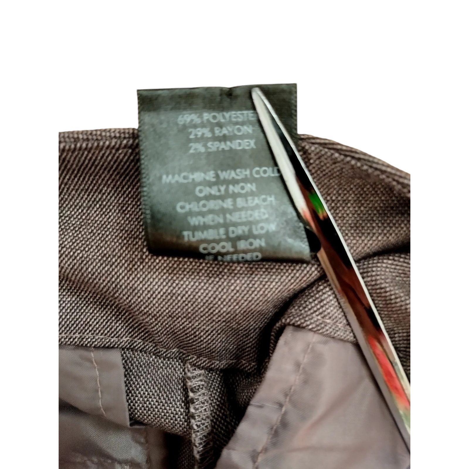 Ann Taylor Ann Taylor Womens Curvy Mid-rise Trouser Pants Brown Sz 8P Size 30" / US 8 / IT 44 - 7 Thumbnail