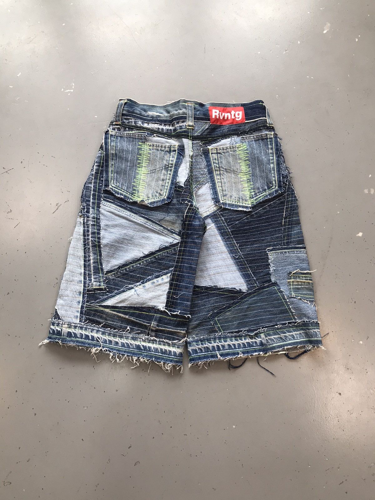 Designer × Vintage Vintage 1of1 upcycle neon scrap jort Size US 32 / EU 48 - 4 Thumbnail