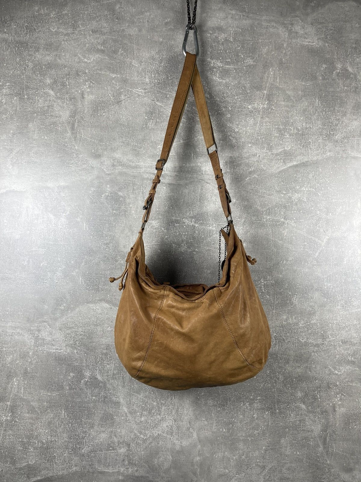 Genuine Leather Aunts Uncles Brown Leather Hobo Shoulder Vintage Slouchy Bag Size ONE SIZE - 6 Thumbnail
