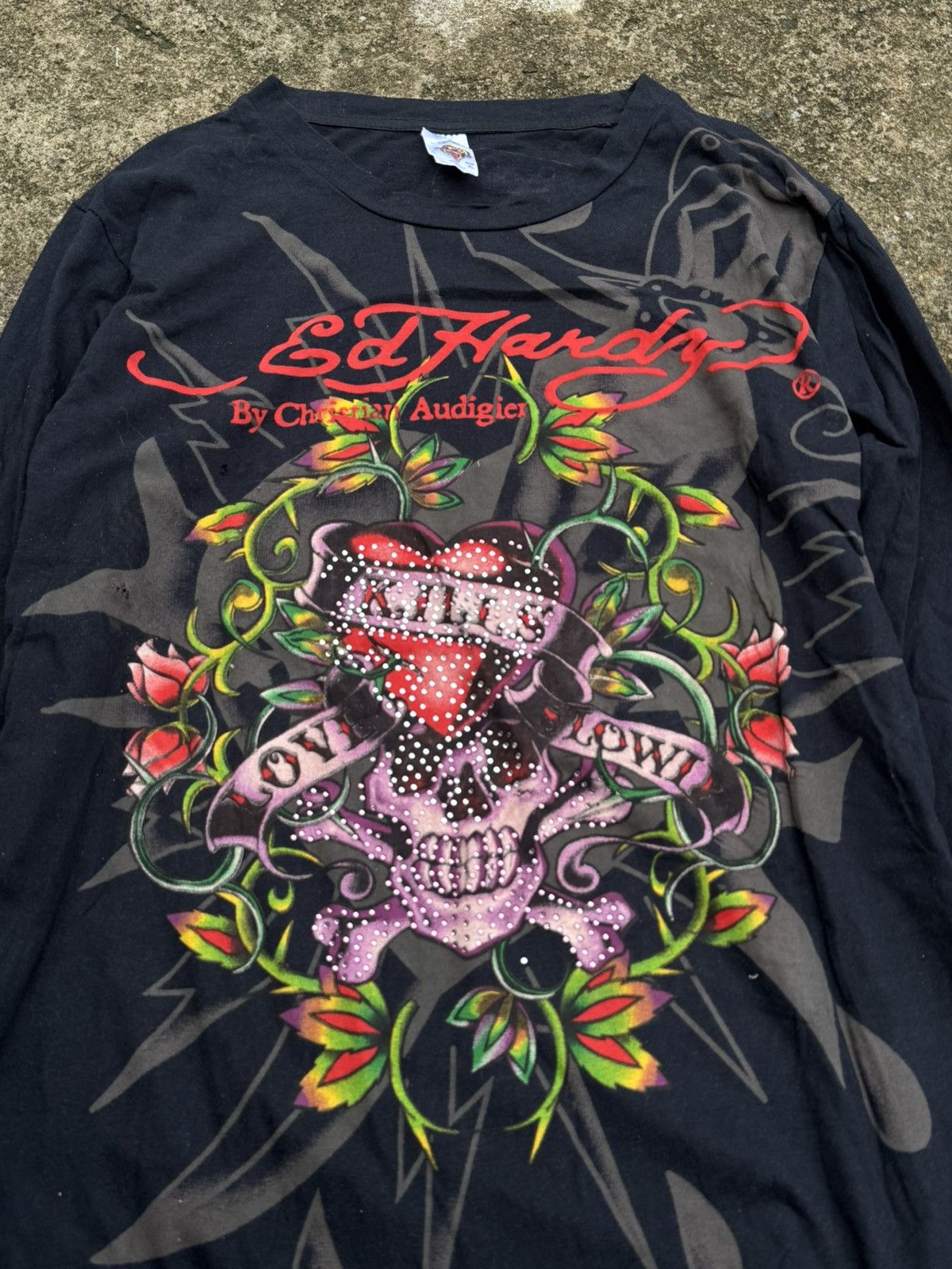 Japanese Brand Ed Hardy Skull Dragon Japanese Styled Size US L / EU 52-54 / 3 - 3 Thumbnail