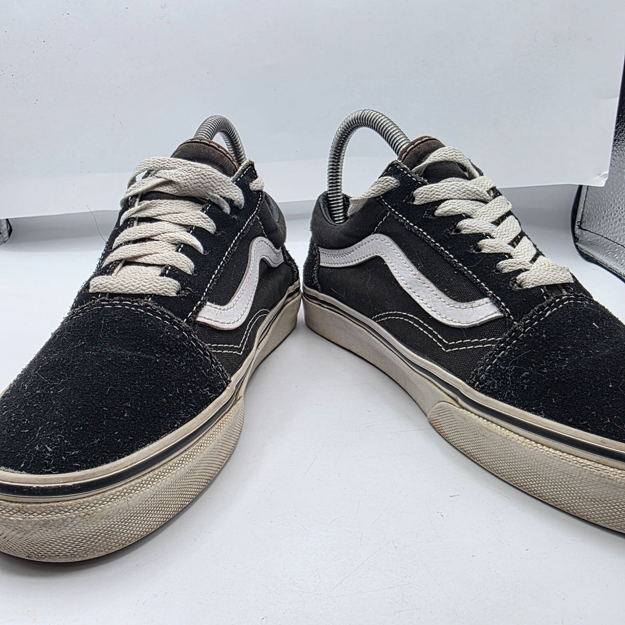 Vans Vans Old Skool Black White Mens Size 5 Lace Up Skateboarding Size US 5 / EU 37 - 3 Thumbnail