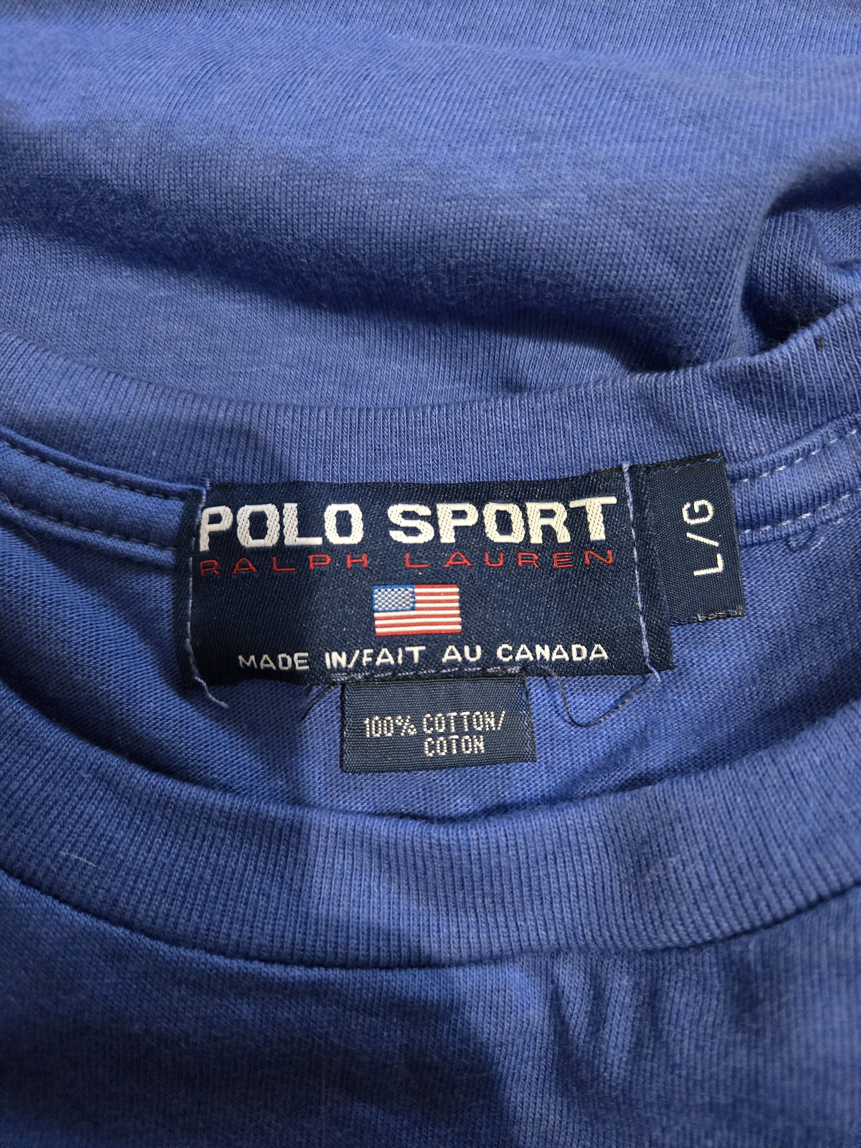 Polo Ralph Lauren BNWT Vtg 90s Ralph Lauren Polo Sport L Blue Spell Out T Size US L / EU 52-54 / 3 - 3 Thumbnail
