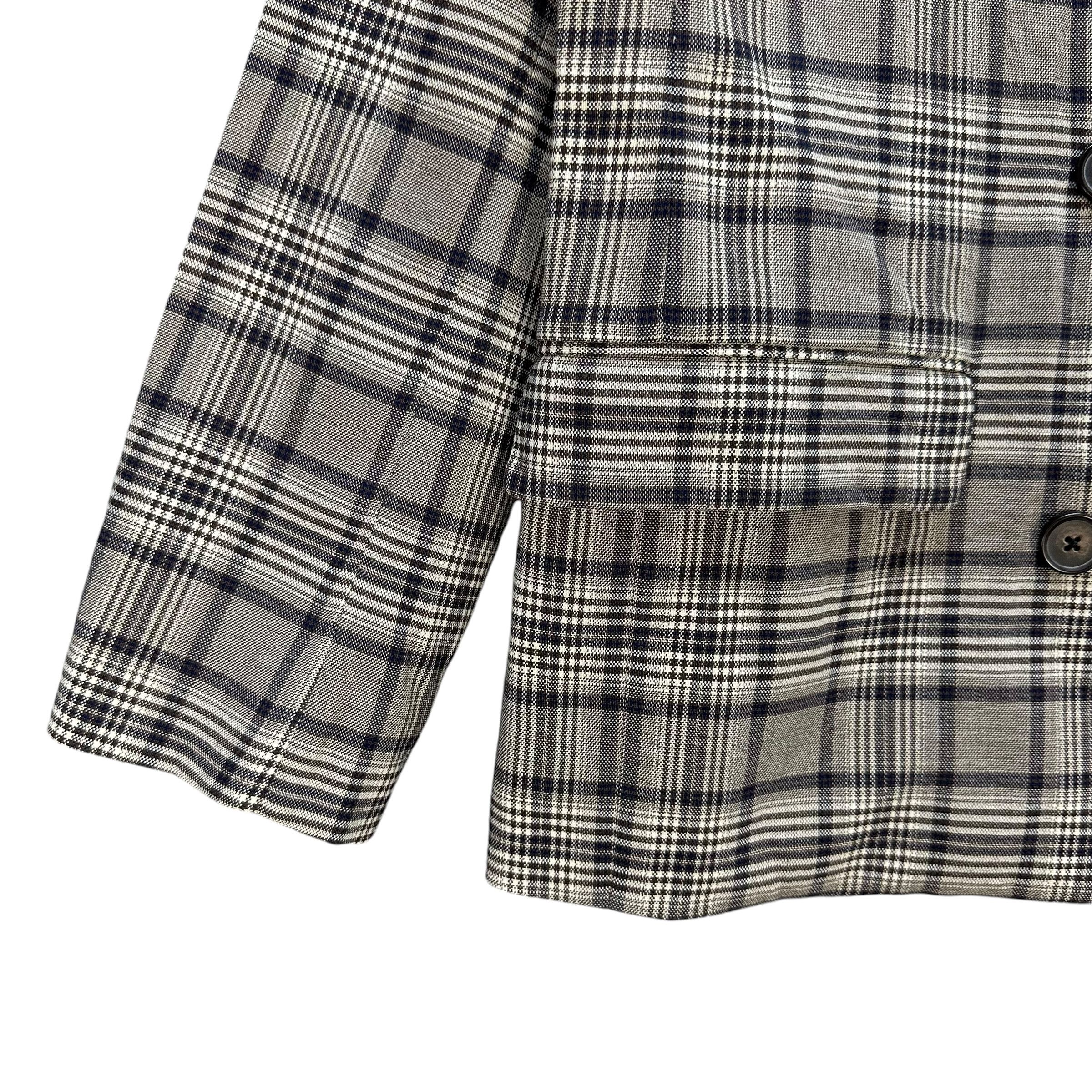GU GU Double Breasted Tartan Suit Jacket Blazer #A68-1633 Size XL / US 12-14 / IT 48-50 - 4 Thumbnail