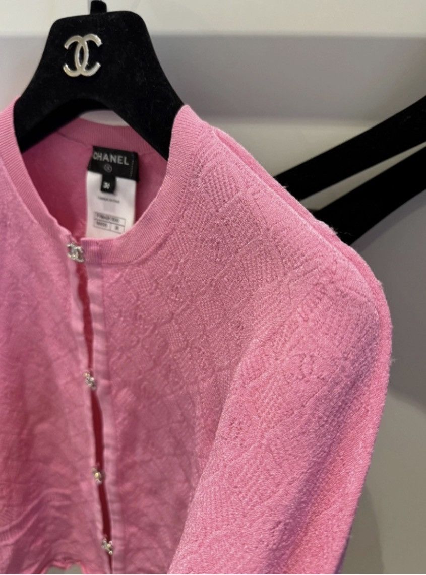 Chanel CC rhinestone clasp cardigan Size S / US 4 / IT 40 - 8 Thumbnail