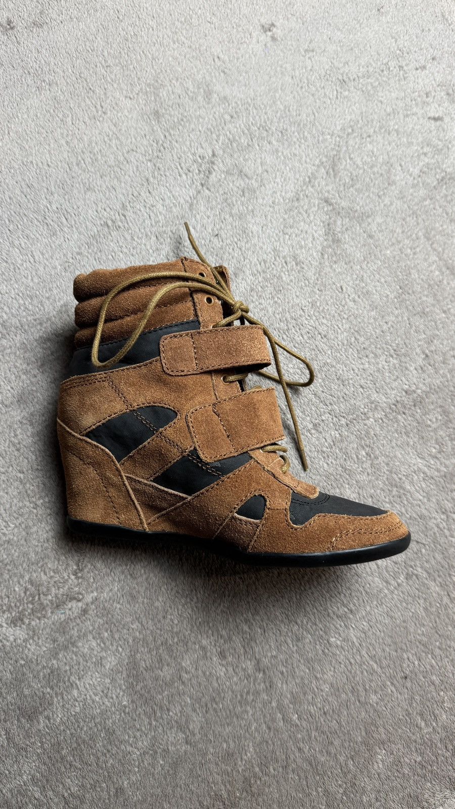 Isabel Marant Y2K Hi Top Wedge Suede Sneakers Bekket Style isabel marant Size US 7 / IT 37 - 4 Thumbnail