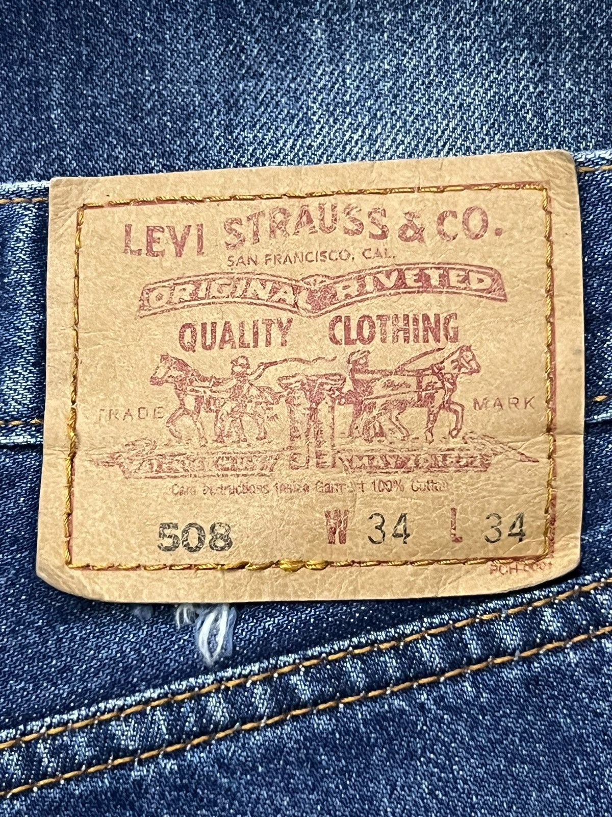 Levi's Baggy Vintage 00s Levi’s 508 Japan - Faded Wash Jeans Size US 34 / EU 50 - 13 Thumbnail