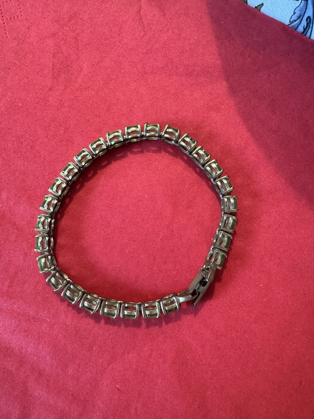 Givenchy Ginvechy Gold Plated Peridot Tennis Bracelet Size ONE SIZE - 4 Thumbnail