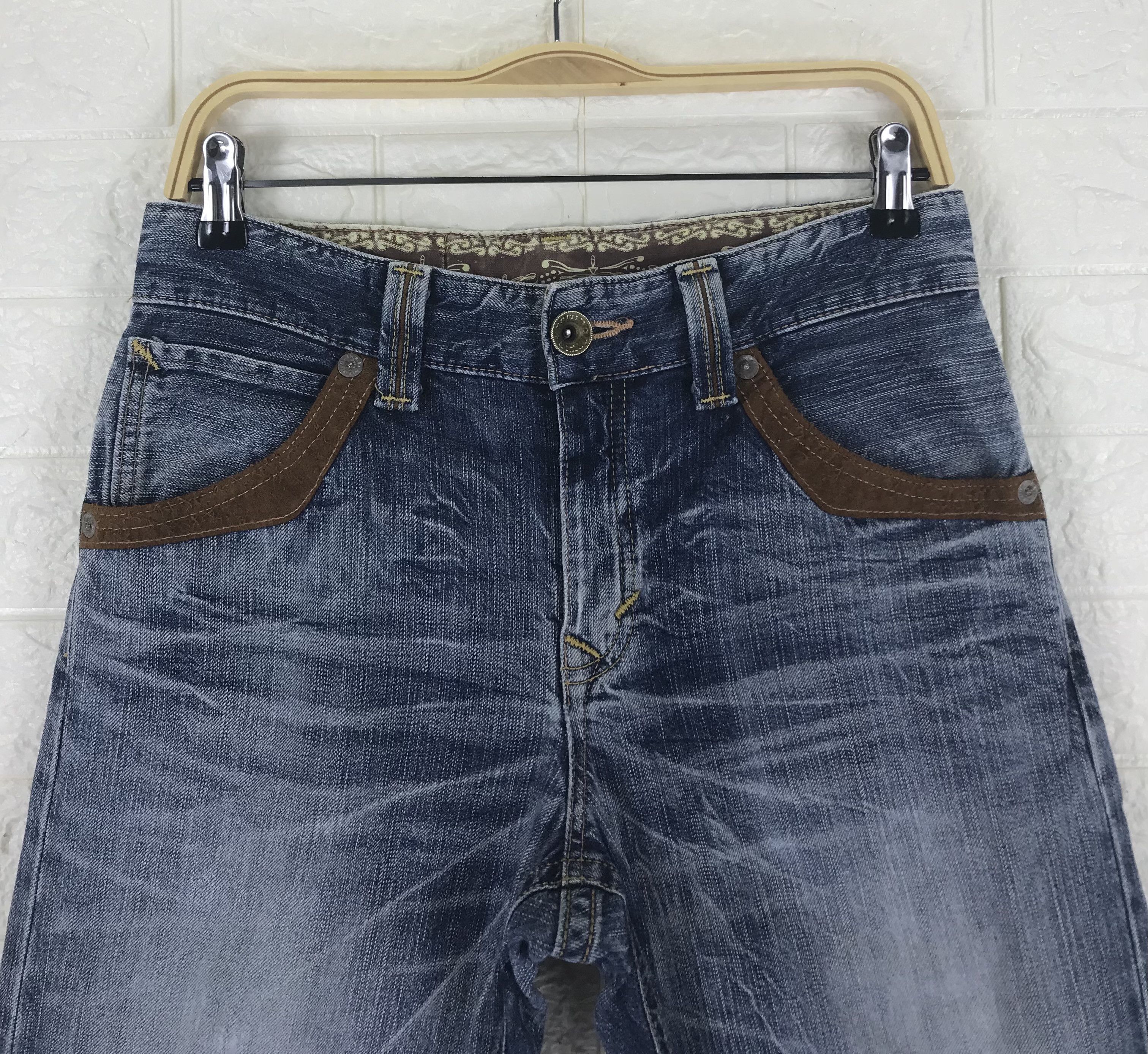 Edwin Vintage Edwin 464 XVS Faded Blue Distressed Jeans Size US 28 / EU 44 - 2 Thumbnail