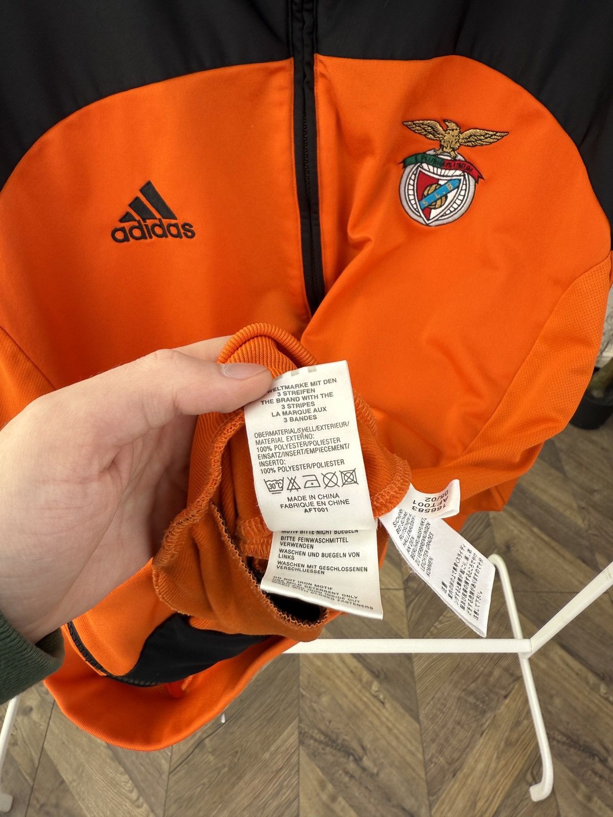 Adidas Vintage Benfica 2002 Training football Adidas Track Jacket Size US L / EU 52-54 / 3 - 14 Thumbnail