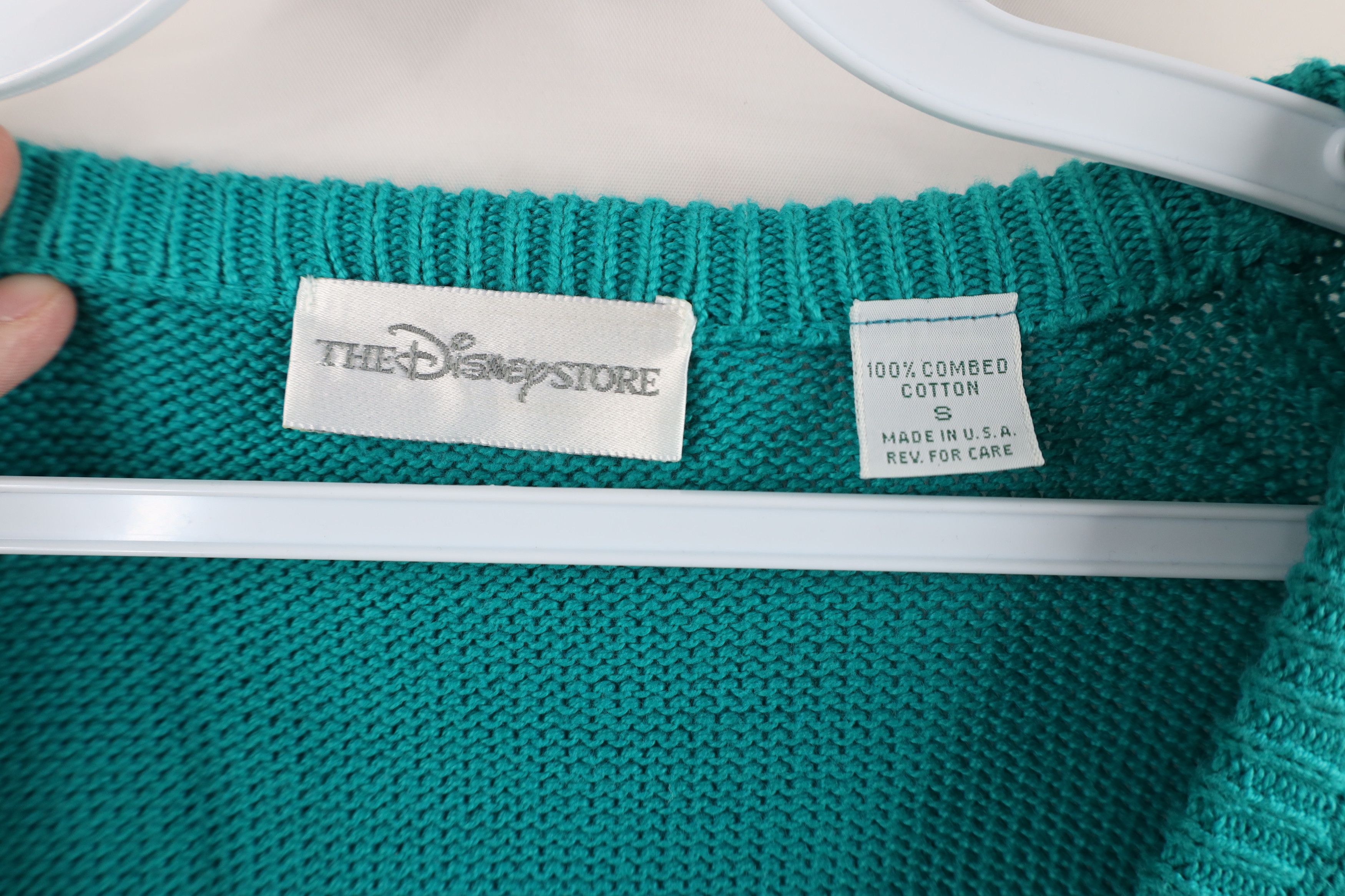 Disney × Vintage Vintage 90s Disney Mickey Mouse Country Sweater Teal USA Size US S / EU 44-46 / 1 - 7 Thumbnail
