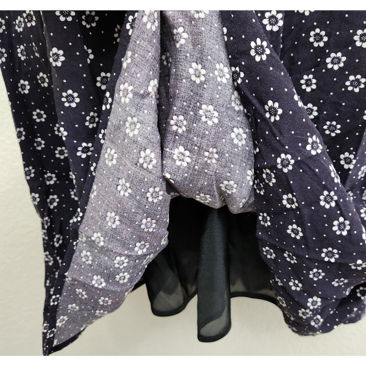 Other One Clothing Black White Floral Print A Line Mini Dress M Size M / US 6-8 / IT 42-44 - 2 Thumbnail