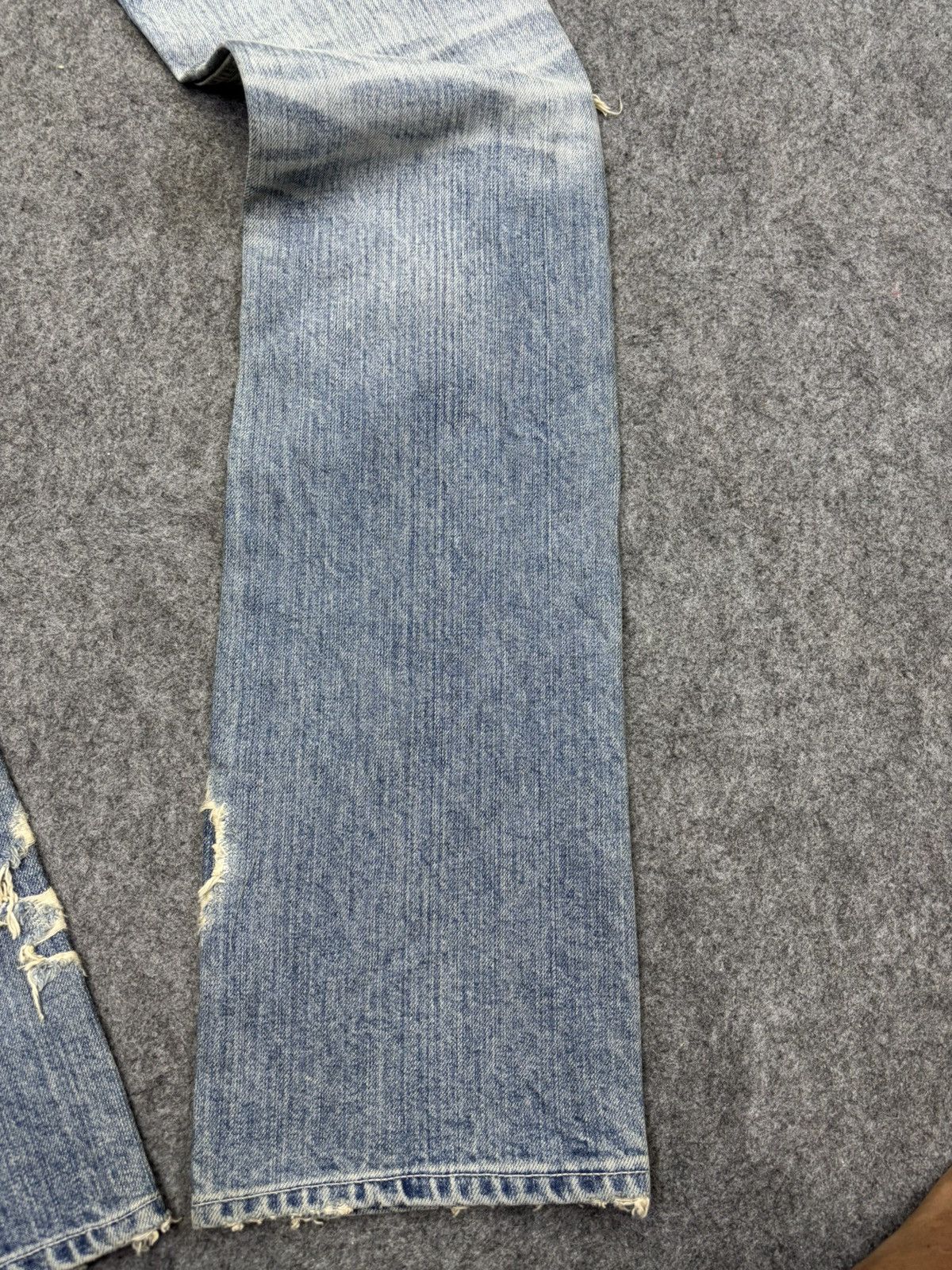 Japanese Brand 💥Denim Art💥Ego Tripping Heavy Distressed Denim F758 Size US 30 / EU 46 - 15 Thumbnail