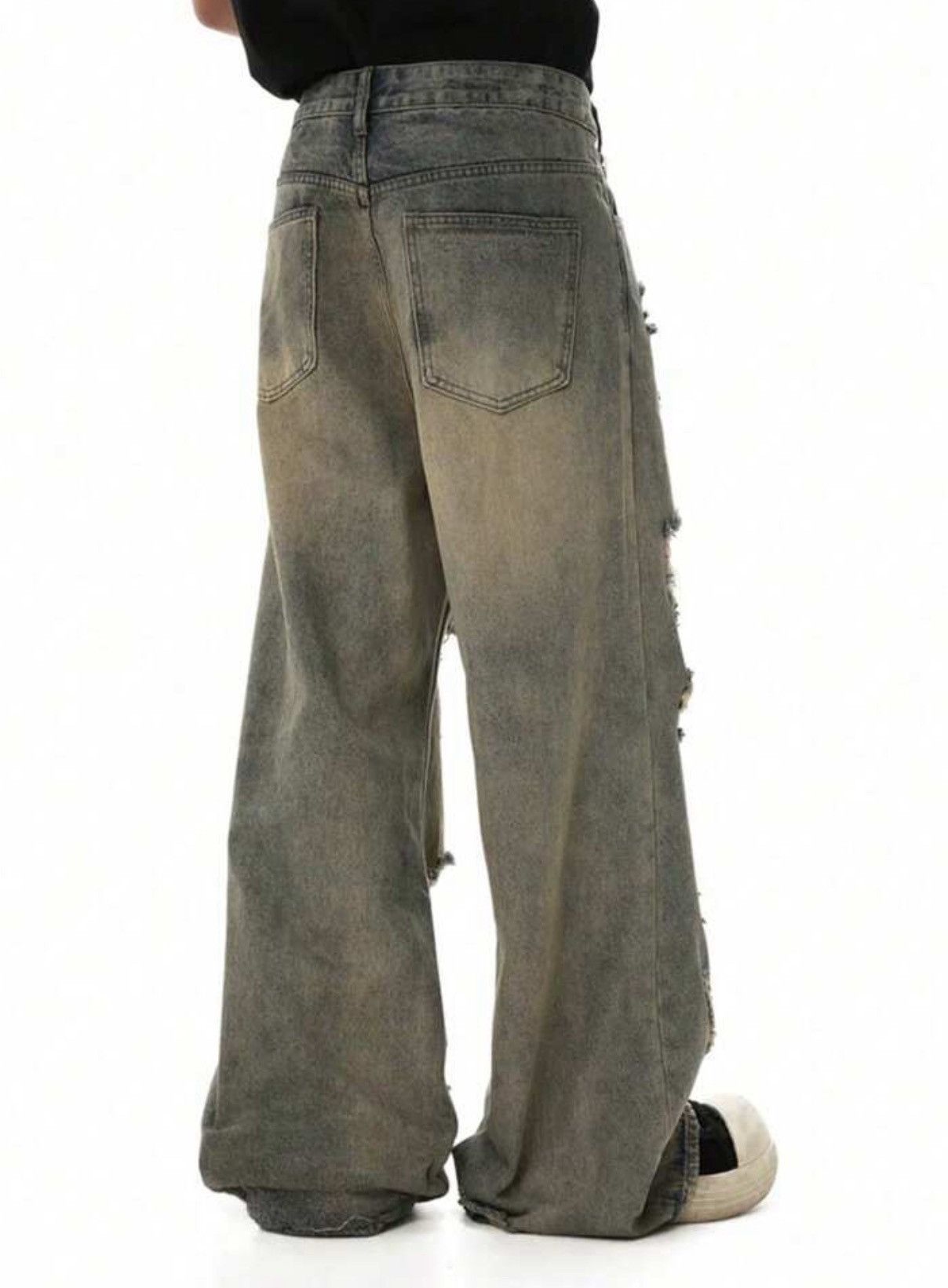 Jean DISTRESSED Ripped Dusty Jeans Size US 33 - 2 Thumbnail