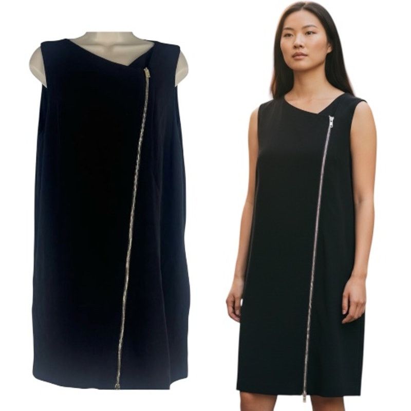 Stella McCartney New Stella Mccartney Asymmetric Dress Sleeveless Zip Black Size M / US 6-8 / IT 42-44 - 1 Thumbnail