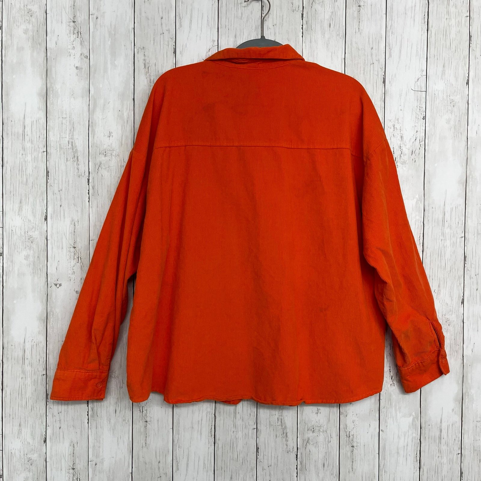 Divided Divided Orange Corduroy Long Sleeve Button Down Shirt Size US L / EU 52-54 / 3 - 2 Thumbnail