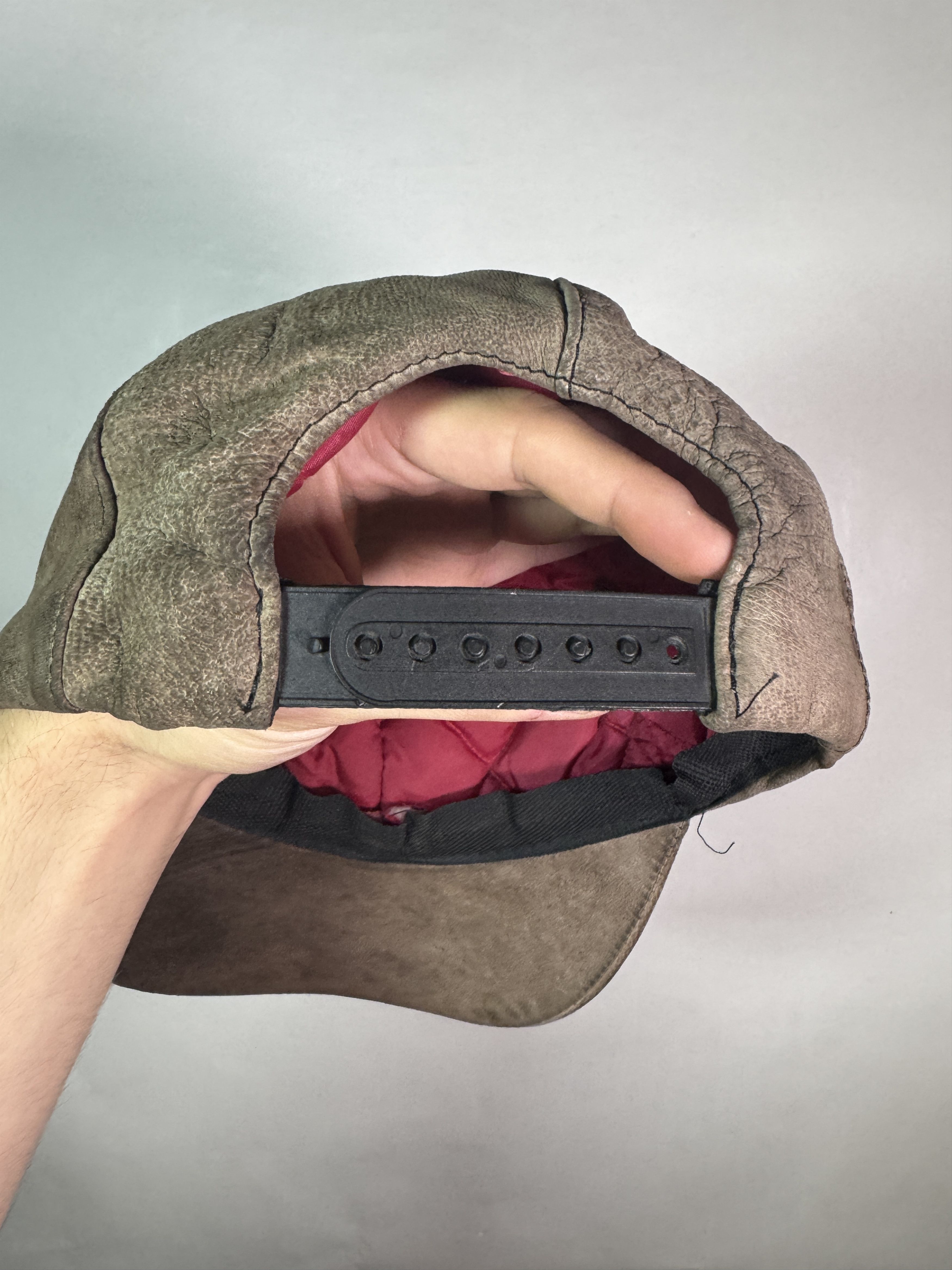 Honda Vintage 90s Honda Leather Cap Size ONE SIZE - 4 Thumbnail