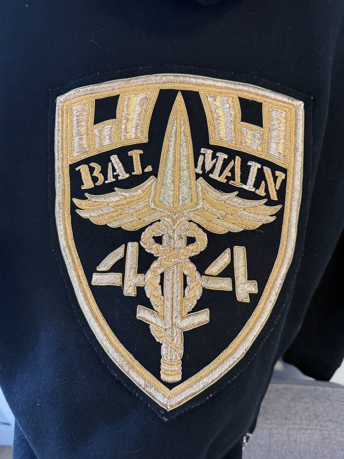 Balmain Balmain olivier rousting embroidered hoodie Size US L / EU 52-54 / 3 - 2 Thumbnail