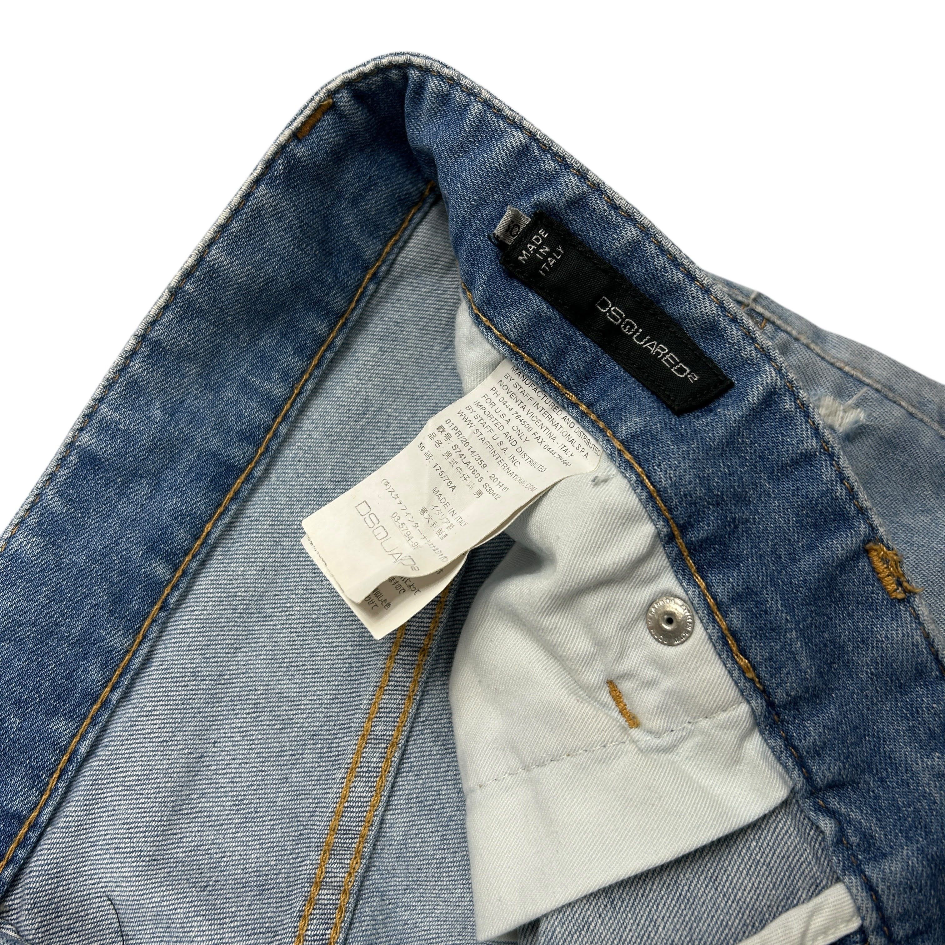 Dsquared2 Dsquared2 Twisted Leg Light Wash Blue Denim Jeans Ripped 50 Size US 34 / EU 50 - 7 Thumbnail