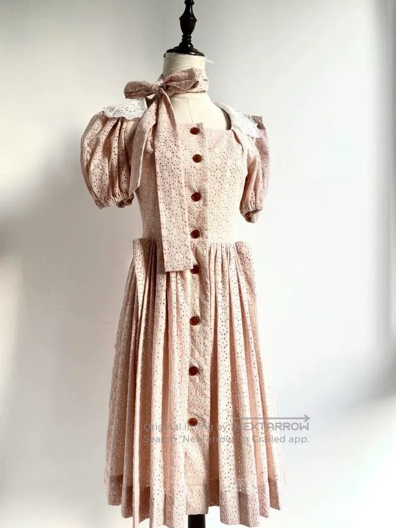 Vivienne Westwood Vivienne Westwood Vintage Pink Lace Flower Print Dress Size M / US 6-8 / IT 42-44 - 3 Thumbnail