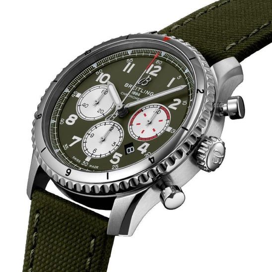 Breitling o1mt1gz0125 Size: OS / Aviator 8 Watch in Green & Silver Size ONE SIZE - 2 Thumbnail