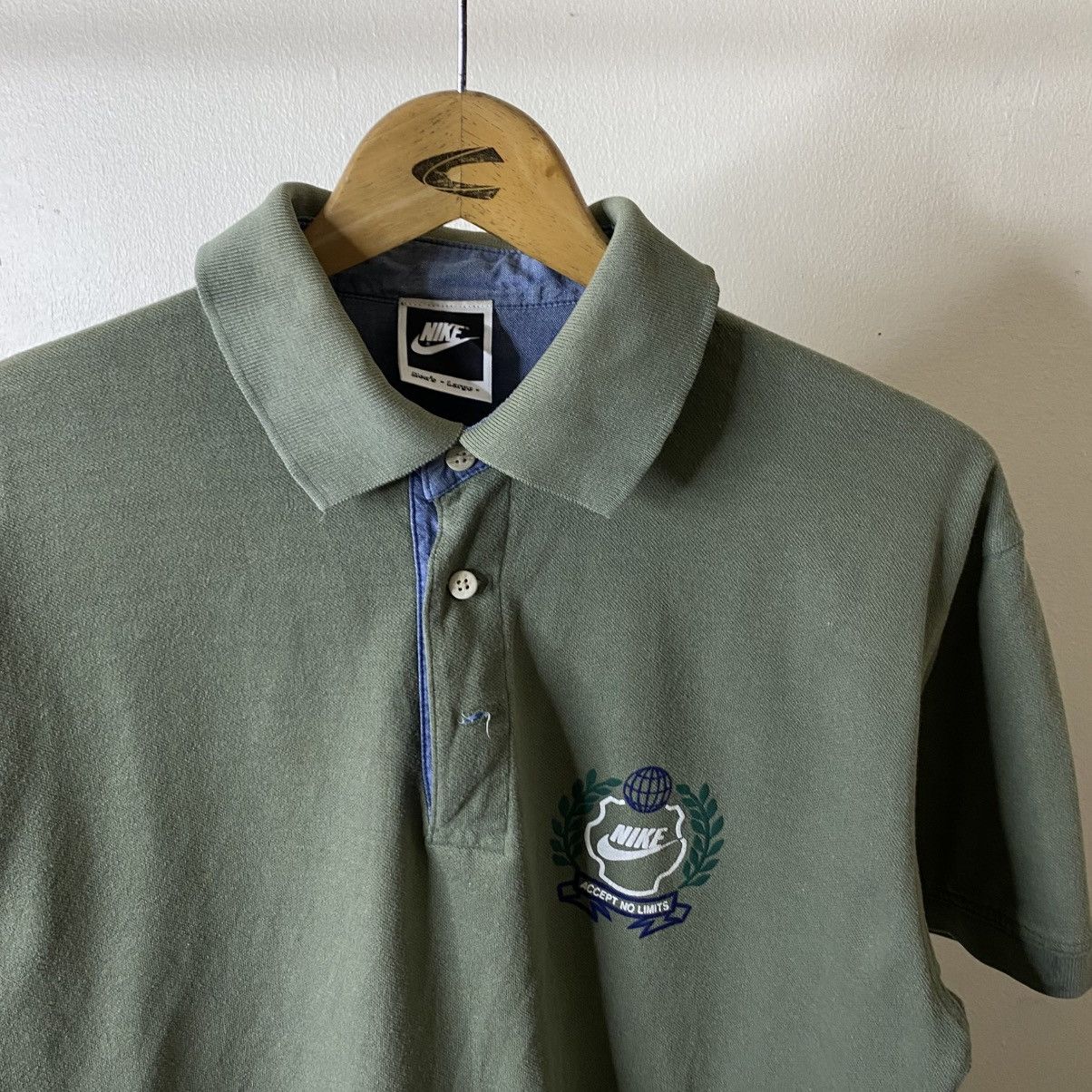 Nike Vintage 1990s Nike Accept No Limits Polo T Shirt Size US L / EU 52-54 / 3 - 2 Thumbnail