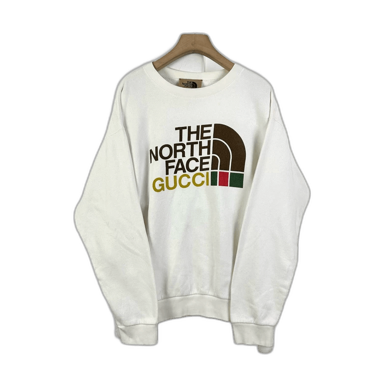 Gucci Gucci North Face Logo White Sweatshirt Size US L / EU 52-54 / 3 - 1 Thumbnail