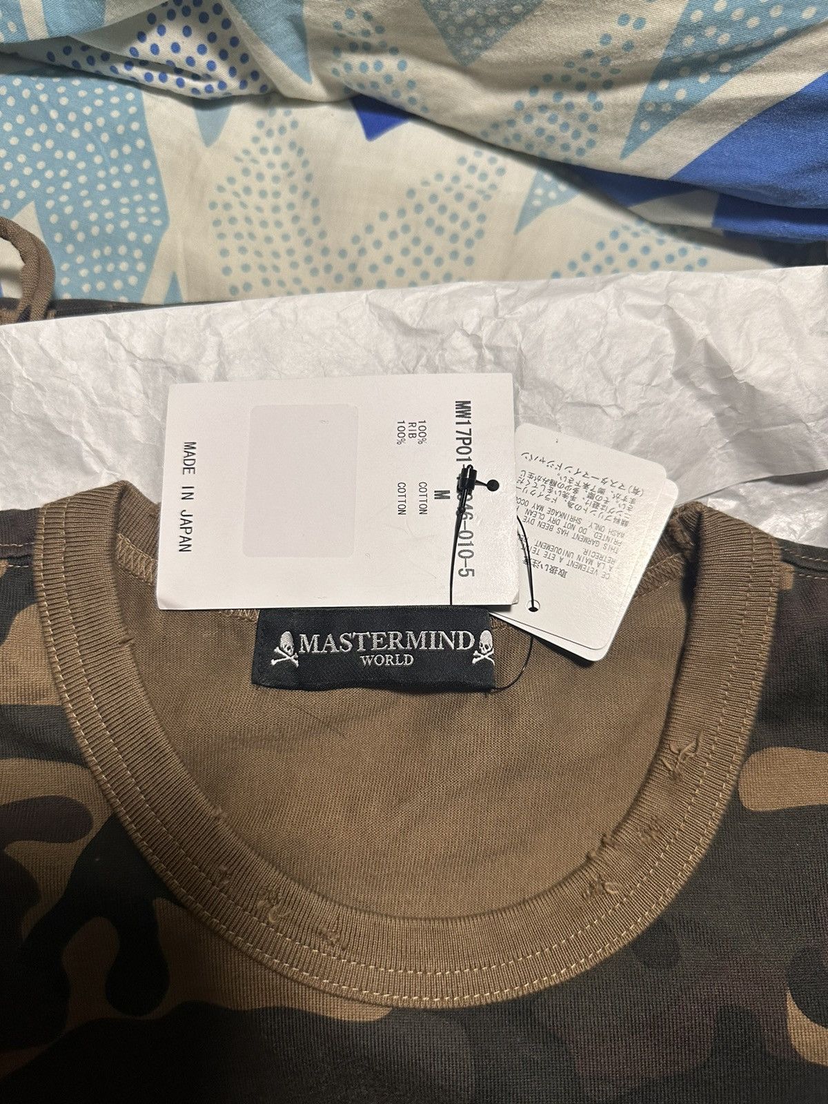 Mastermind World Mastermind WORLD 17SS Damaged Camo Long Sleeve Tee Size US M / EU 48-50 / 2 - 4 Thumbnail