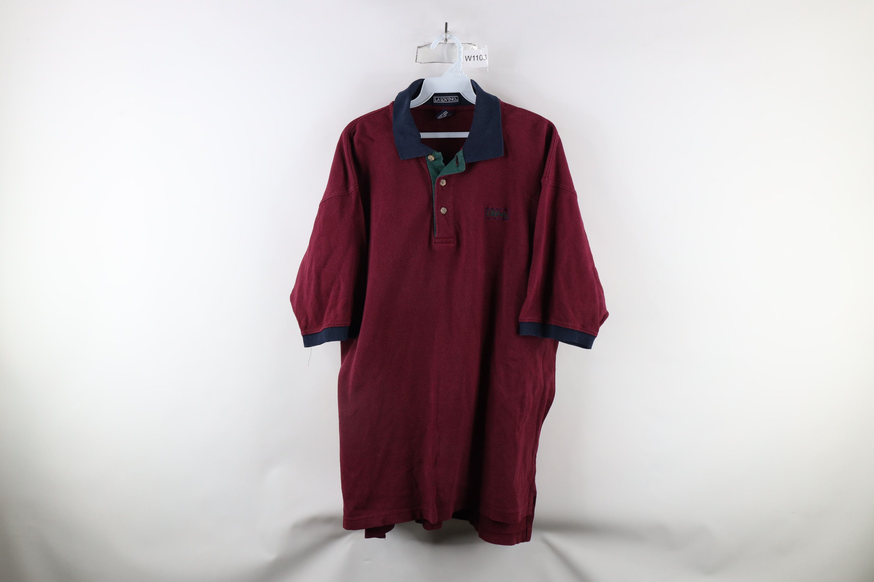 Vintage Vintage 90s Streetwear Out Libbey Glass Collared Polo Shirt Size US XL / EU 56 / 4 - 1 Thumbnail