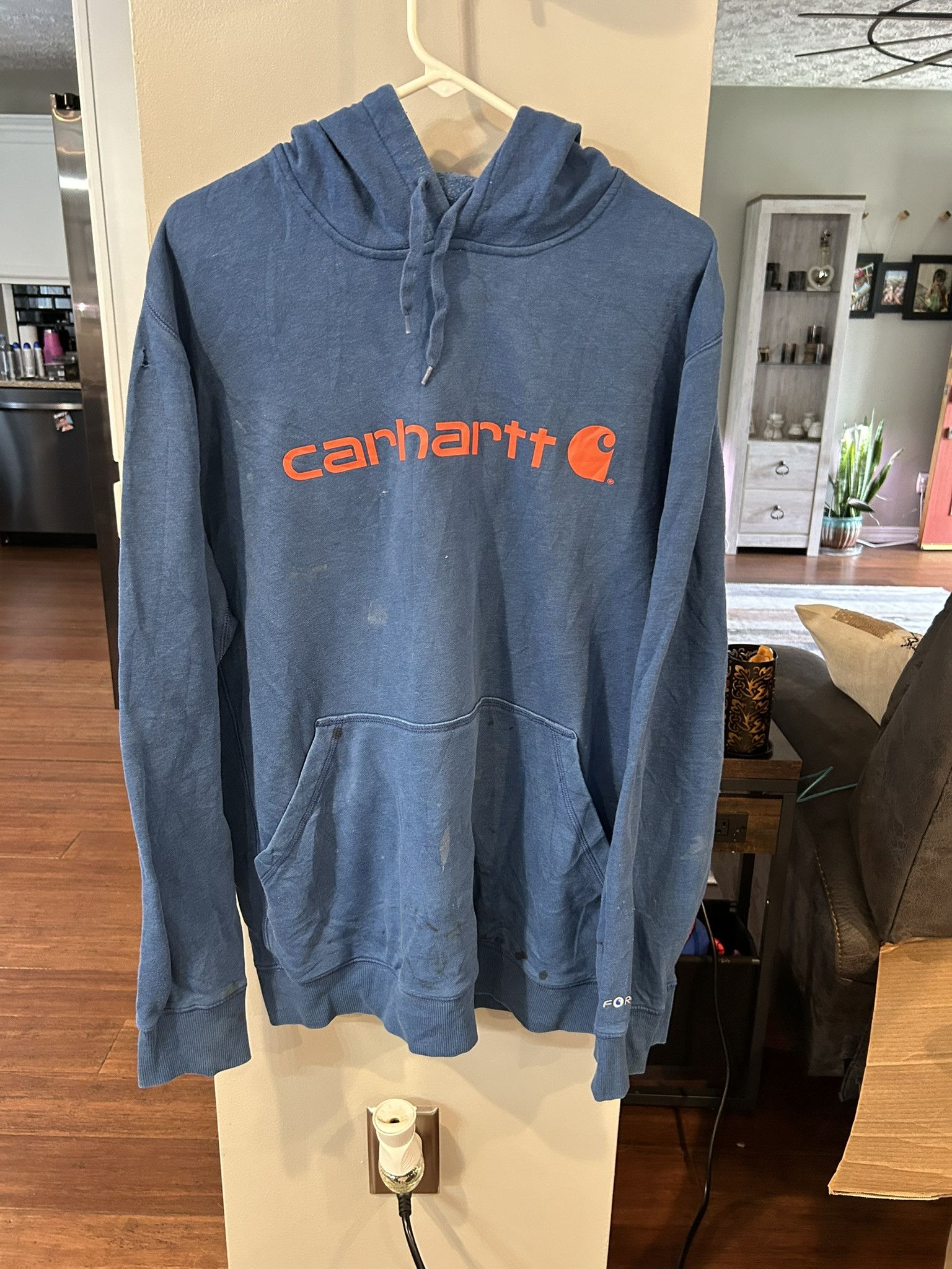 Carhartt Carhartt Men's Blue Hoodie Sweatshirt Size US XL / EU 56 / 4 - 1 Thumbnail