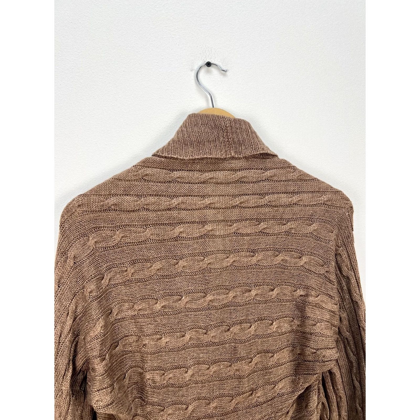 Ralph Lauren Ralph Lauren Linen Open Cardigan Knit Sweater Women S Vintage 100% Linen S Light Mokka Brown Front Open Armpit 22in Length 28in Sleeve 29.5in Mens? Size S / US 4 / IT 40 - 8 Thumbnail