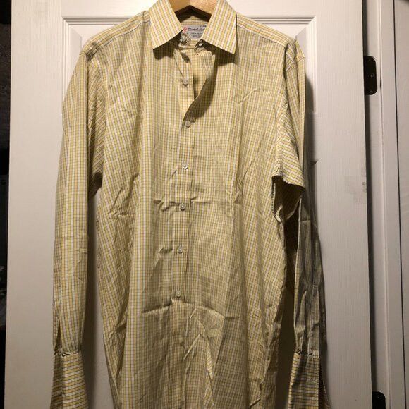 Turnbull & Asser TURNBULL & asser for Neiman Marcus men's dress shirt 17.5 Size US XL / EU 56 / 4 - 2 Thumbnail