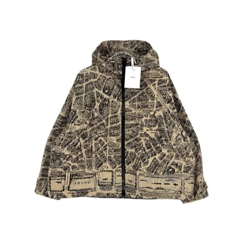 Dior Dior Khaki City Map Zipper Hooded Jacket Size L / US 10 / IT 46 - 1 Thumbnail