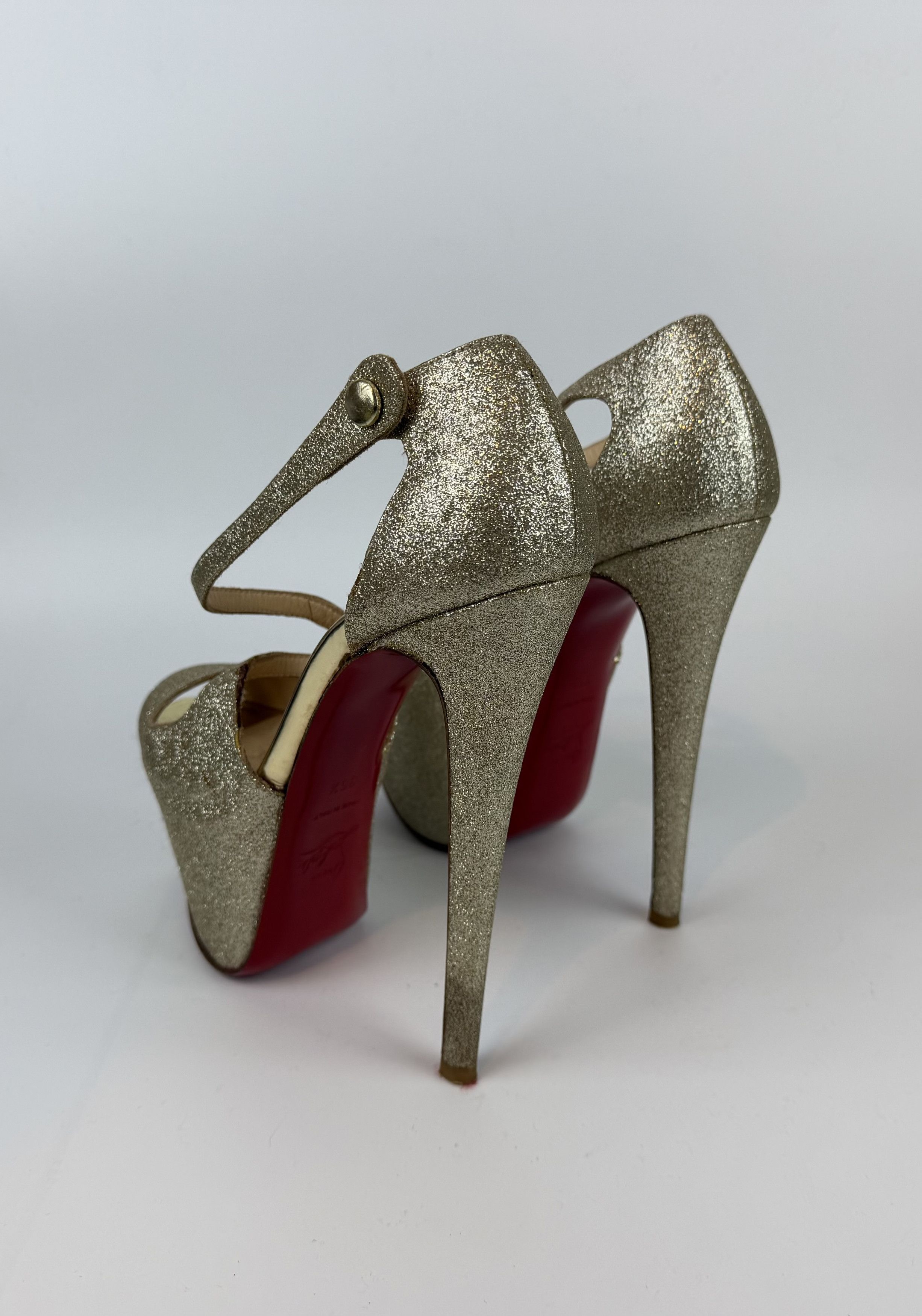 Christian Louboutin CHRISTIAN LOUBOUTIN EXAGONA GLITTER PLATFORM PUMPS Size US 6.5 / IT 36.5 - 8 Thumbnail