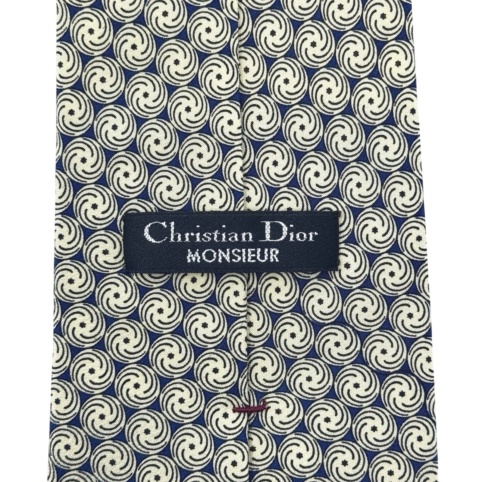 Christian Dior Monsieur Christian Dior Whirlpool Pattern Tie Size ONE SIZE - 2 Thumbnail